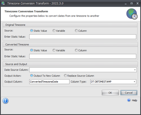 Task Factory Timezone Conversion Transform Version 2022.3 Task Factory Timezone Conversion Transform