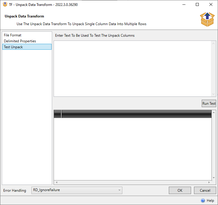 Task Factory Unpack Data Transform Test Unpack Version 2022.3 Task Factory Unpack Data Transform Test Unpack