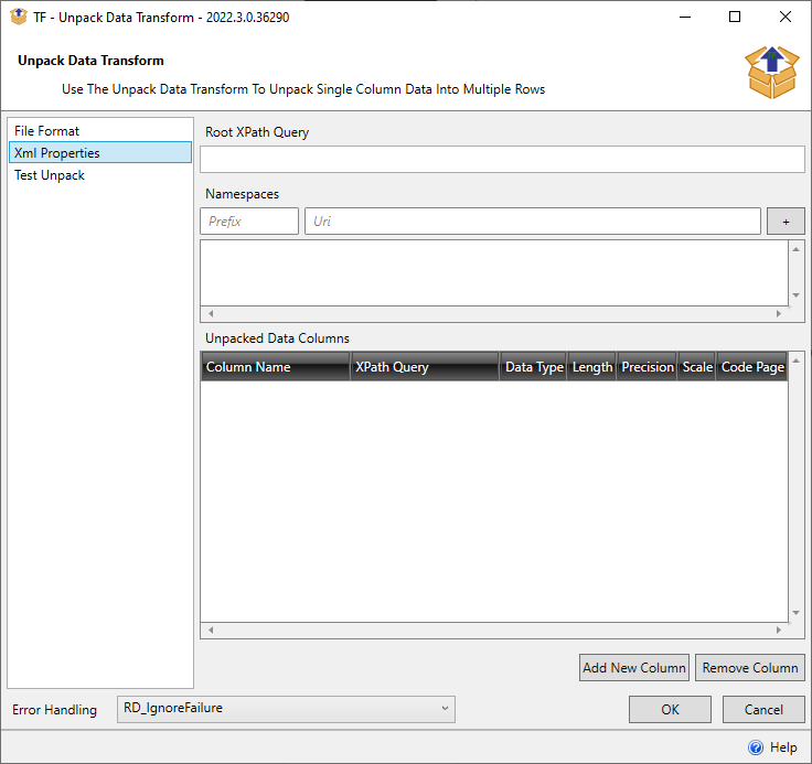 Task Factory Unpack Data Transform Xml Properties Version 2022.3 Task Factory Unpack Data Transform Xml Properties