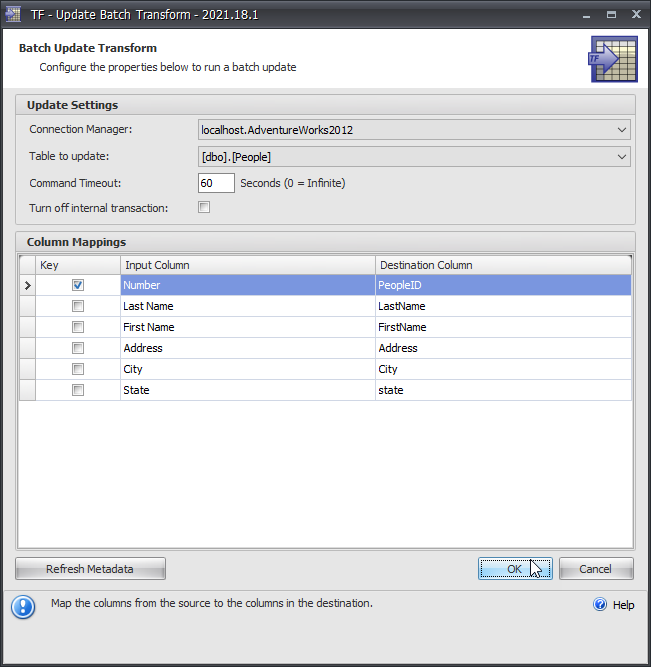 Task Factory Update Batch Transform General Version 2021.18 Task Factory Update Batch Transform General