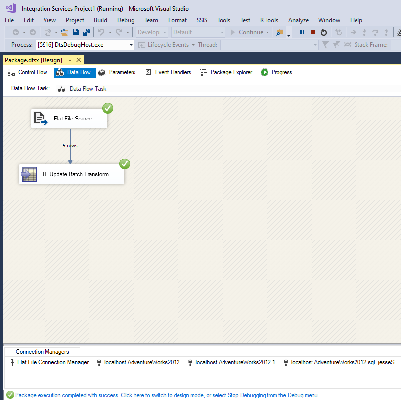 Task Factory Update Batch Transform executed Version 2021.18 Task Factory Update Batch Transform executed