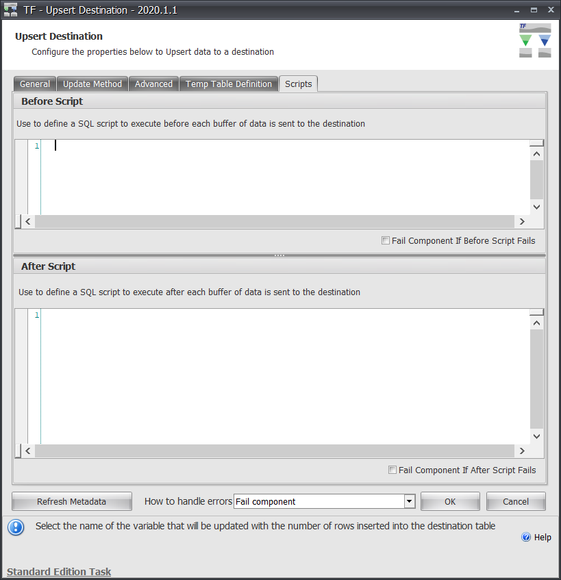 Task Factory Upsert Destination Scripts Version 2020.1.1 Task Factory Upsert Destination Scripts