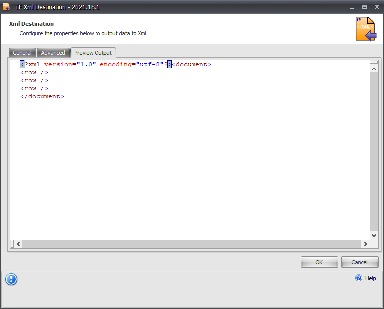 Task Factory XML Destination Preview Output Version 2021.18 Task Factory XML Destination Preview Output