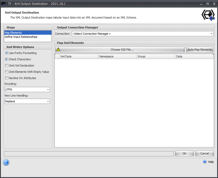 Task Factory Xml Output Destination Map Elements Version 2021.18 Task Factory Xml Output Destination Map Elements