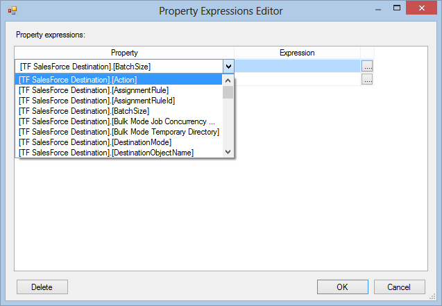 Task Factory Property Expressions Editor