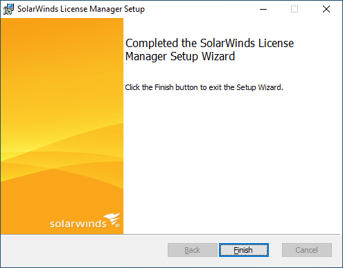 Task Factory Installer Finish SolarWinds License Manager Version 2021.8 Task Factory Installer Finish SolarWinds License Manager