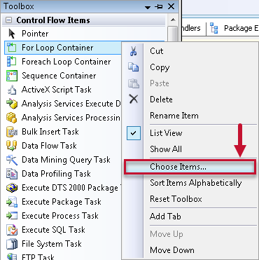 Add Task Factory components to your toolbox Add Task Factory components to your toolbox