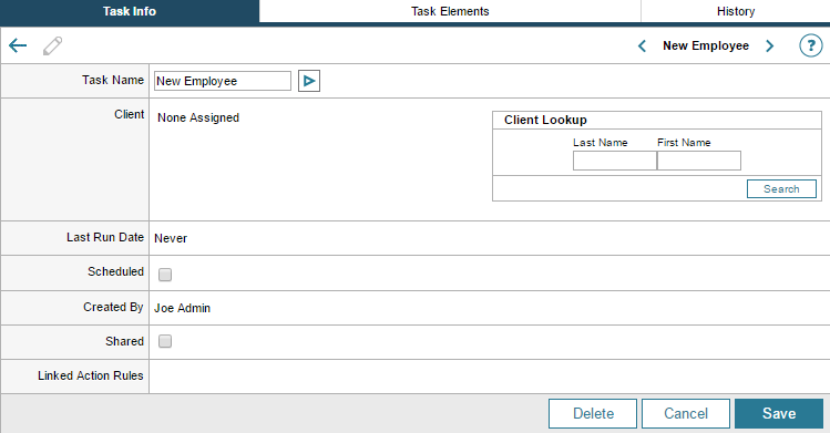 Create tasks