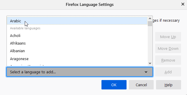 Customize the Client interface with a non-English language