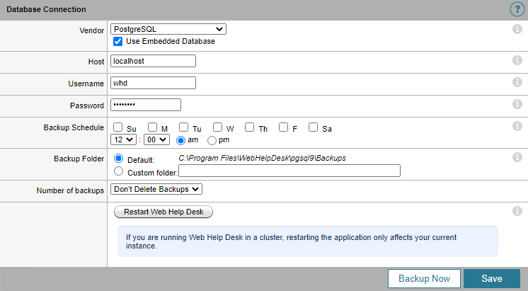 Change the default PostgreSQL database credentials