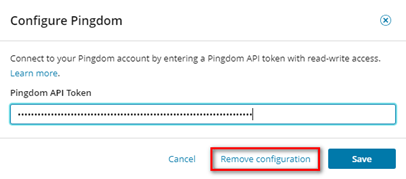 WPM -- Configure Pingdom -- Remove Config