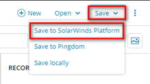 WPM - Save to SolarWinds Platform Server Menu