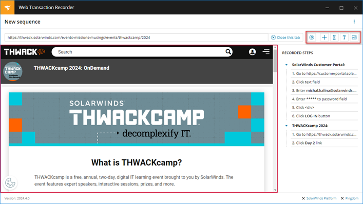 WPM Start Recording options WPM Start Recording options