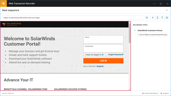 WPM Web Transaction Recorder- Start Recording WPM Web Transaction Recorder- Start Recording